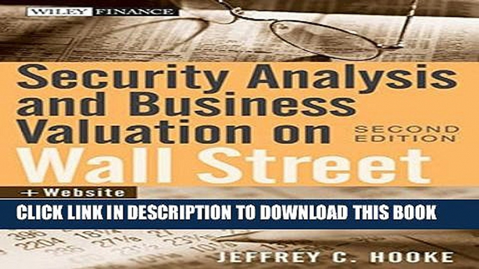 [PDF] Security Analysis and Business Valuation on Wall Street, + Companion Web Site: A