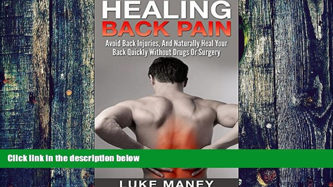 Big Deals  Healing Back Pain - Avoid Back Injuries and Naturally Heal Your Back Quickly Without