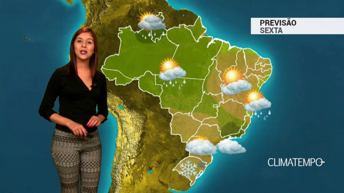 Previsão Brasil – Temperaturas amenas no Sul e SE