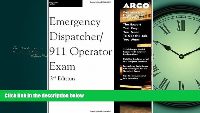 Enjoyed Read Arco Master the Emergency Dispatcher: 911 Operator Exam, 2nd Edition