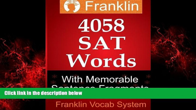 Popular Book Franklin 4058 SAT Words With Memorable Sentence Fragments