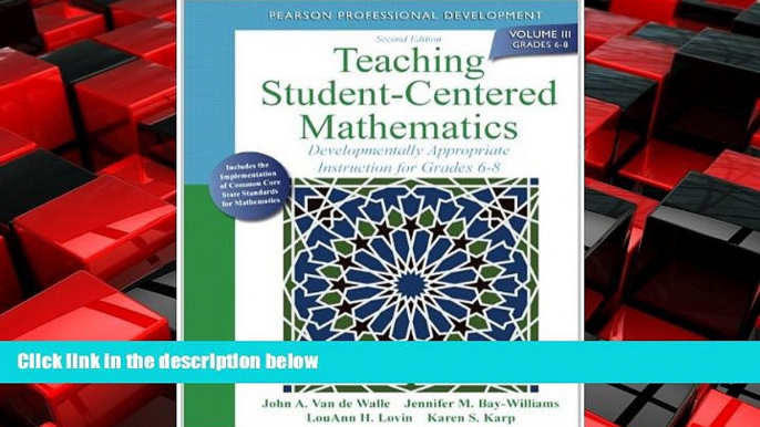 Choose Book Teaching Student-Centered Mathematics: Developmentally Appropriate Instruction for