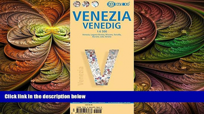 complete  Laminated Venice Map by Borch (English, Spanish, French, Italian and German) (English,