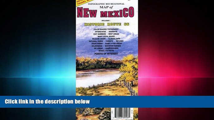 different   Topographic Recreational Map of New Mexico: Detailed Travel Map