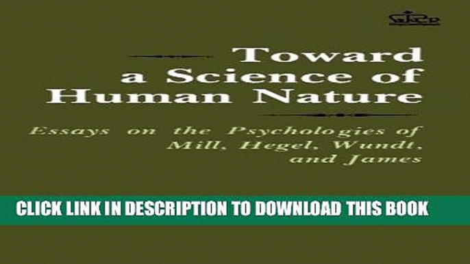 Collection Book Toward a Science of Human Nature