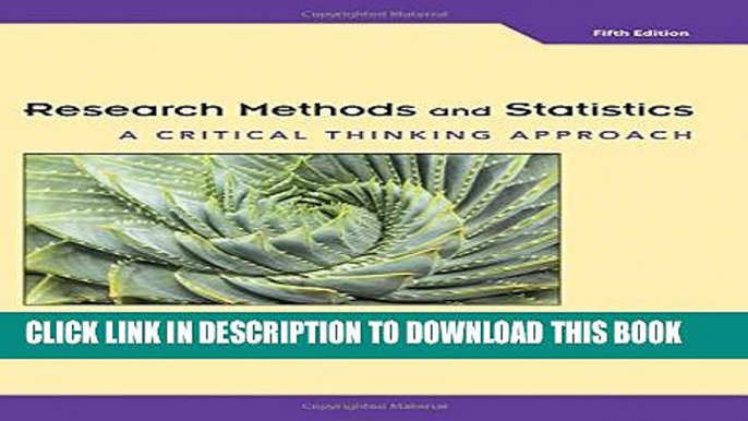 Collection Book Research Methods and Statistics: A Critical Thinking Approach