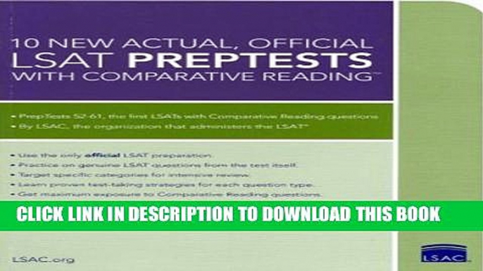 New Book 10 New Actual, Official LSAT PrepTests with Comparative Reading: (PrepTests 52-61) (Lsat