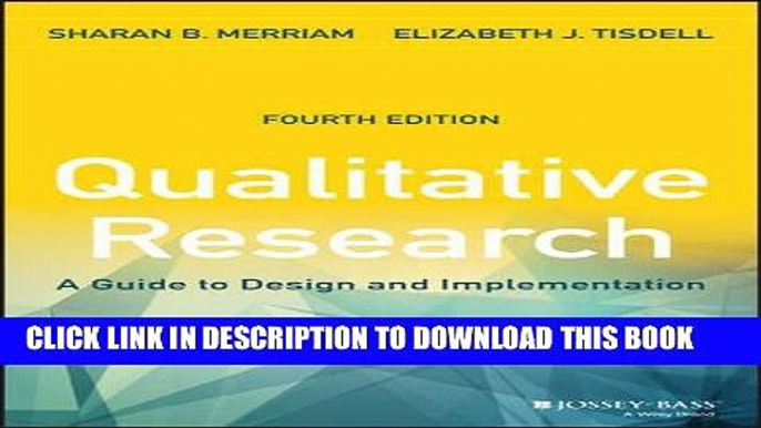 New Book Qualitative Research: A Guide to Design and Implementation (JOSSEY-BASS HIGHER   ADULT