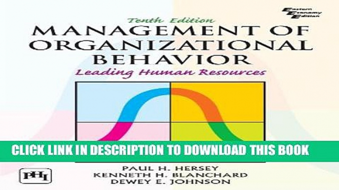 New Book Management of Organizational Behavior Leading Human Resources