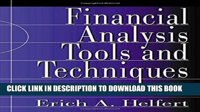 Collection Book Financial Analysis Tools and Techniques: A Guide for Managers