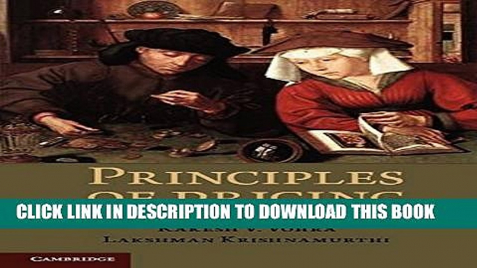 New Book Principles of Pricing: An Analytical Approach