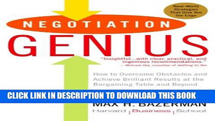 Collection Book Negotiation Genius: How to Overcome Obstacles and Achieve Brilliant Results at the