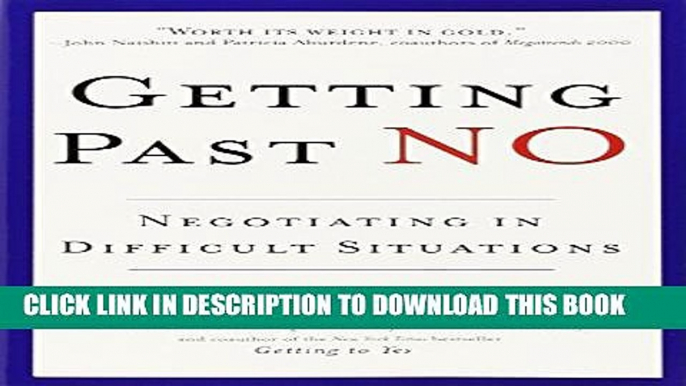 Collection Book Getting Past No: Negotiating in Difficult Situations