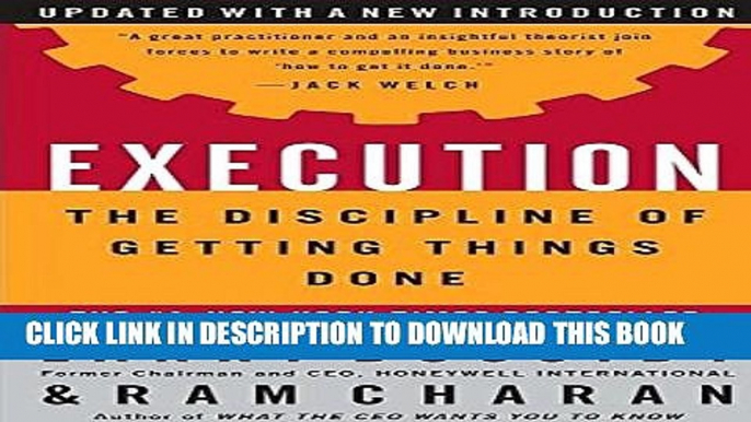 [PDF] Execution: The Discipline of Getting Things Done Full Colection