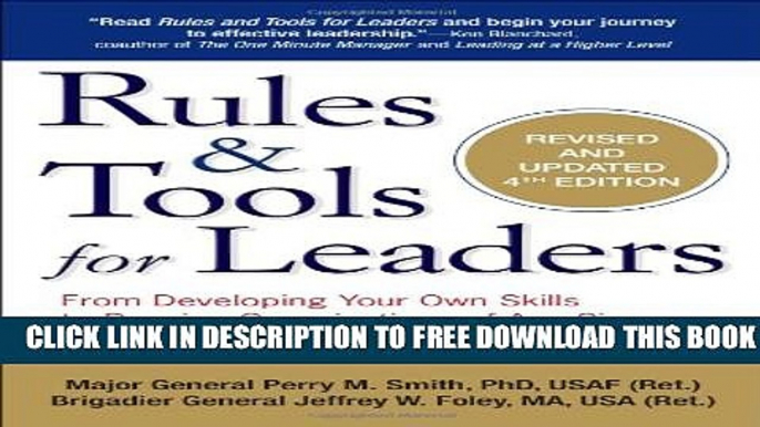 New Book Rules   Tools for Leaders: From Developing Your Own Skills to Running Organizations of