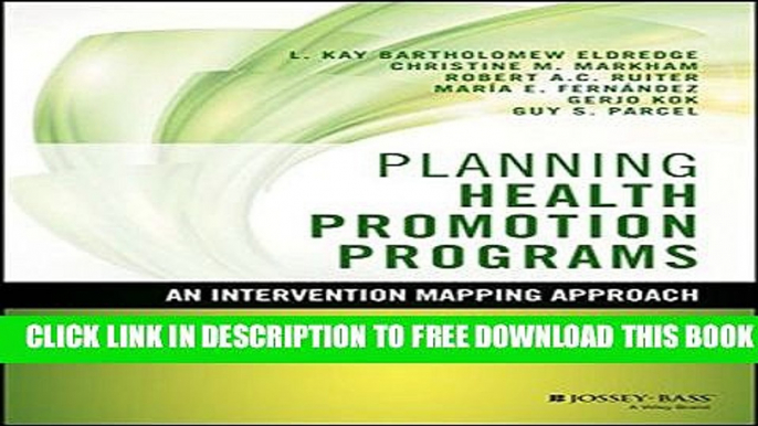 Collection Book Planning Health Promotion Programs: An Intervention Mapping Approach