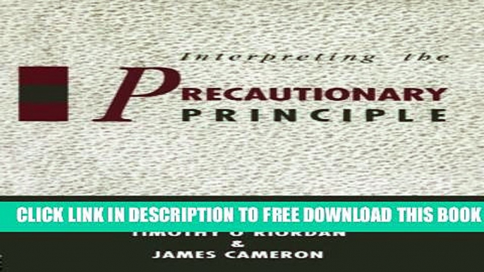 Collection Book Interpreting the Precautionary Principle