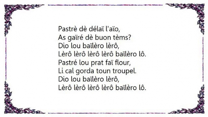 Sarah Brightman - Bailero Lyrics