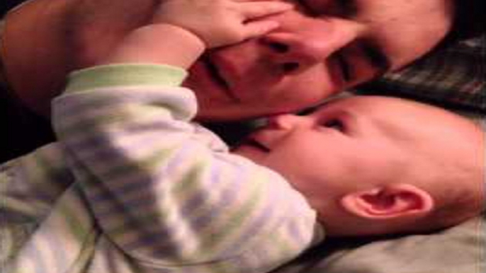 Dad Playing With His Newborn Son Seems Completely Normal Until The Camera Zooms Out