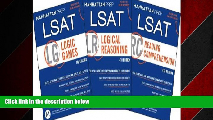 Big Deals  LSAT Strategy Guides (Logic Games / Logical Reasoning / Reading Comprehension), 4th