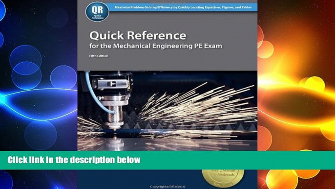 Big Deals  Quick Reference for the Mechanical Engineering PE Exam, 5th Ed  Free Full Read Best