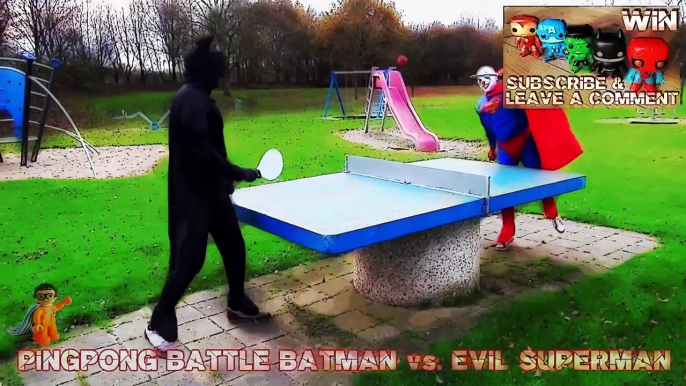 SUPERHEROES CARTOON Spiderman/Batman/Superman/Darth Vader - Real Life Crazy Ping Pong Ball Superhero