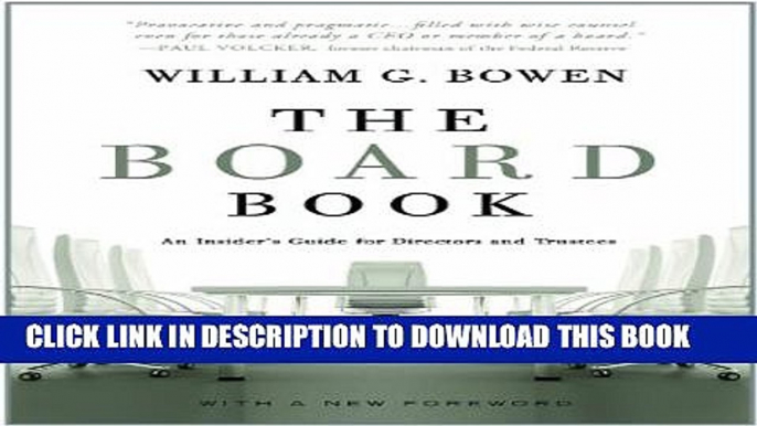 New Book The Board Book: An Insider s Guide for Directors and Trustees