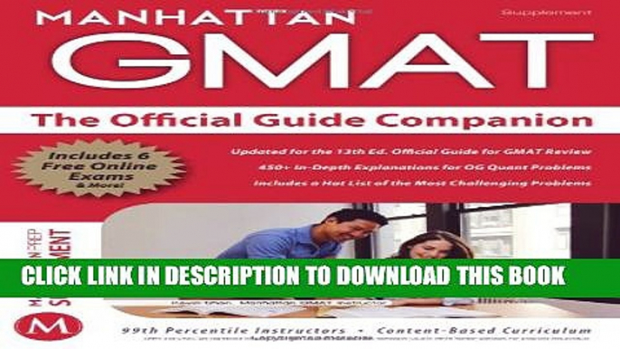 [PDF] Official Guide Companion (Manhattan Prep Supplement) Popular Colection