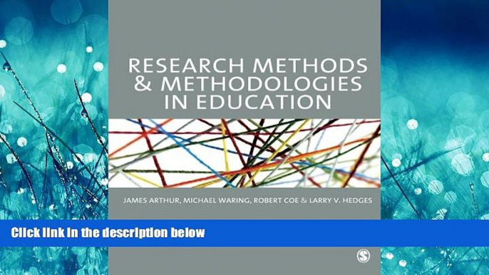 Choose Book Research Methods and Methodologies in Education