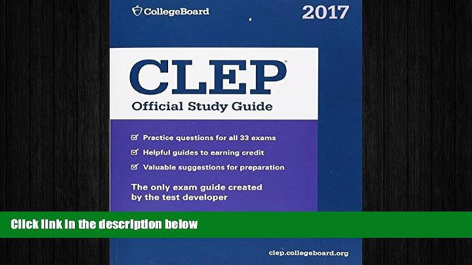 behold  CLEP Official Study Guide 2017