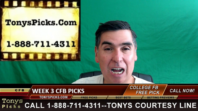 Saturday College Football Free Picks TV Games Betting Previews Odds 9-17-2016