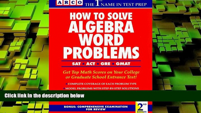 FREE PDF  How to Solve Algebra Word Problems  FREE BOOOK ONLINE