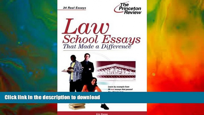 FAVORITE BOOK  Law School Essays that Made a Difference (Graduate School Admissions Gui)  BOOK