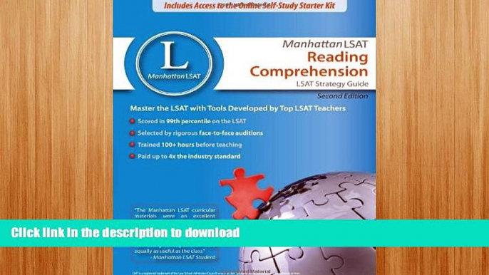 FAVORITE BOOK  Manhattan LSAT Reading Comprehension Strategy Guide (Manhattan LSAT Strategy