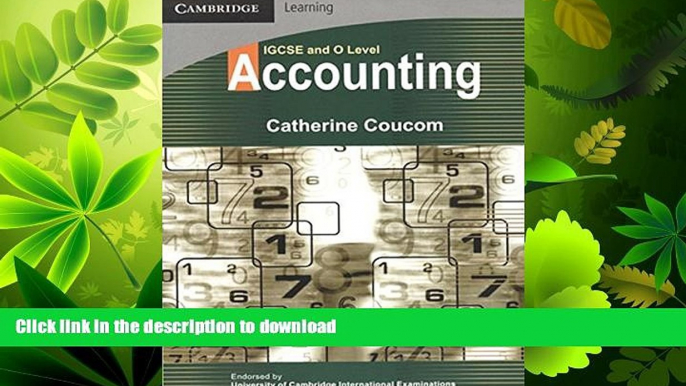 FAVORITE BOOK  IGCSE and O Level Accounting (Cambridge Learning)  GET PDF