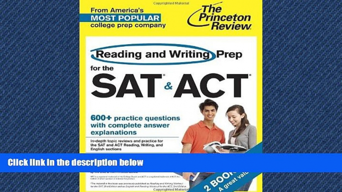 Enjoyed Read Reading and Writing Prep for the SAT   ACT: 2 Books in 1 (College Test Preparation)