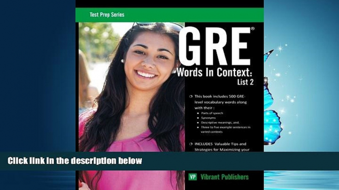 Choose Book GRE Words In Context: List 2 (Test Prep Series) (Volume 1)