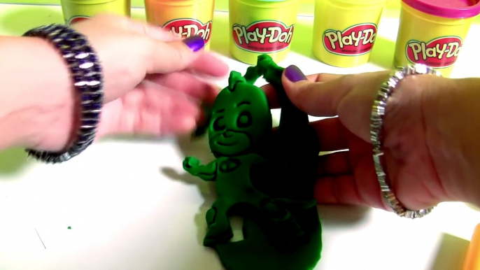 Play Doh PJ MASKS DIY Make Catboy Owlette Gekko Luna Girl Romeo Ninja Play-Doh SURPRISES ｡◕‿◕｡