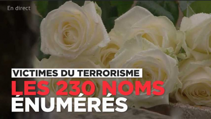 Hommages aux Invalides : les noms des 230 victimes du terrorisme cités