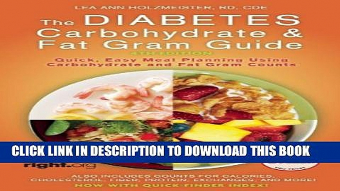 Collection Book The Diabetes Carbohydrate and Fat Gram Guide