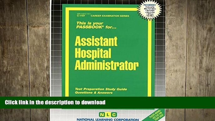 READ  Assistant Hospital Administrator(Passbooks) (Passbook Series. Passbooks for Civil Service