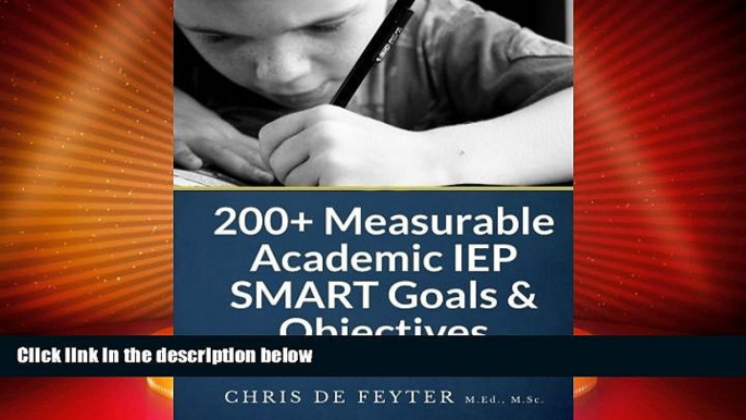 Big Deals  200+ Measurable Academic IEP SMART Goals   Objectives  Best Seller Books Most Wanted