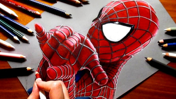 Speed Drawing of The Amazing Spider-Man 2 How to Draw Time Lapse Art Video Colored Pencil Illustration Artwork