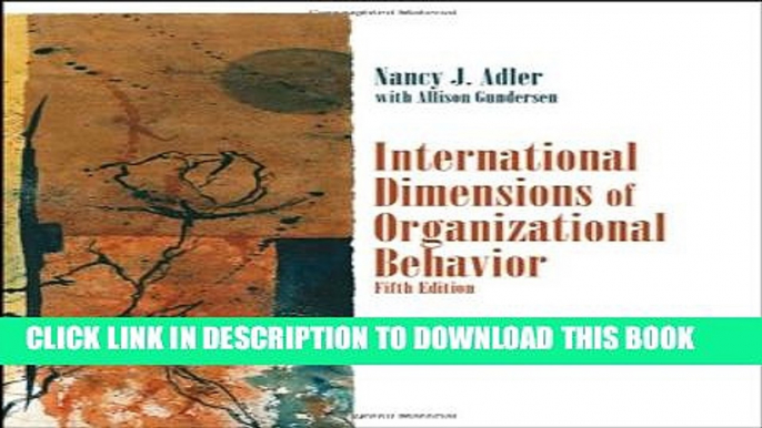 New Book International Dimensions of Organizational Behavior