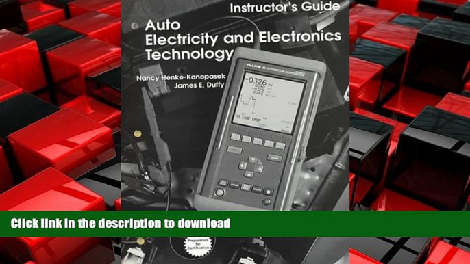 READ PDF Auto Electricity and Electronics Technology FREE BOOK ONLINE