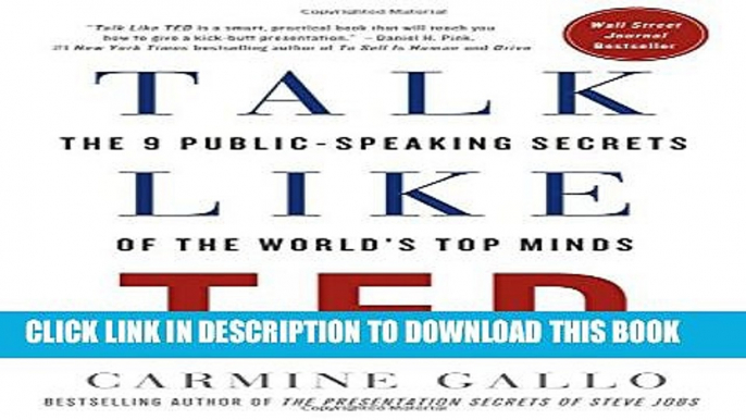 [PDF] Talk Like TED: The 9 Public-Speaking Secrets of the World s Top Minds Popular Collection