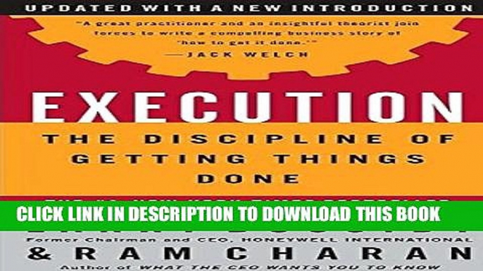 [PDF] Execution: The Discipline of Getting Things Done Popular Collection