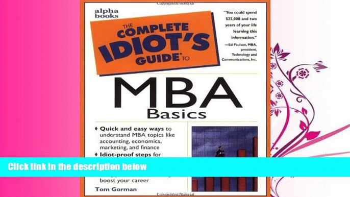 behold  The Complete Idiot s Guide to MBA Basics