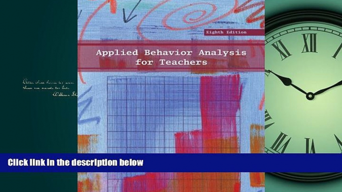 Choose Book Applied Behavior Analysis for Teachers (8th Edition)