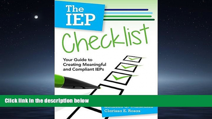 Choose Book The IEP Checklist: Your Guide to Creating Meaningful and Compliant IEPs